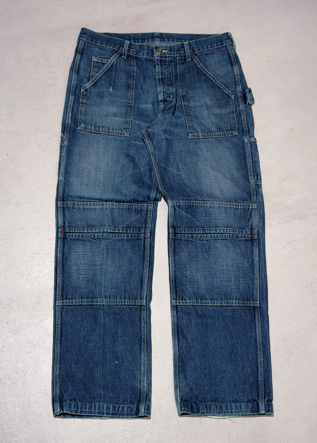 Lee Workwear jeans carpenter baggy blu con tasche utility IT 52 | W42