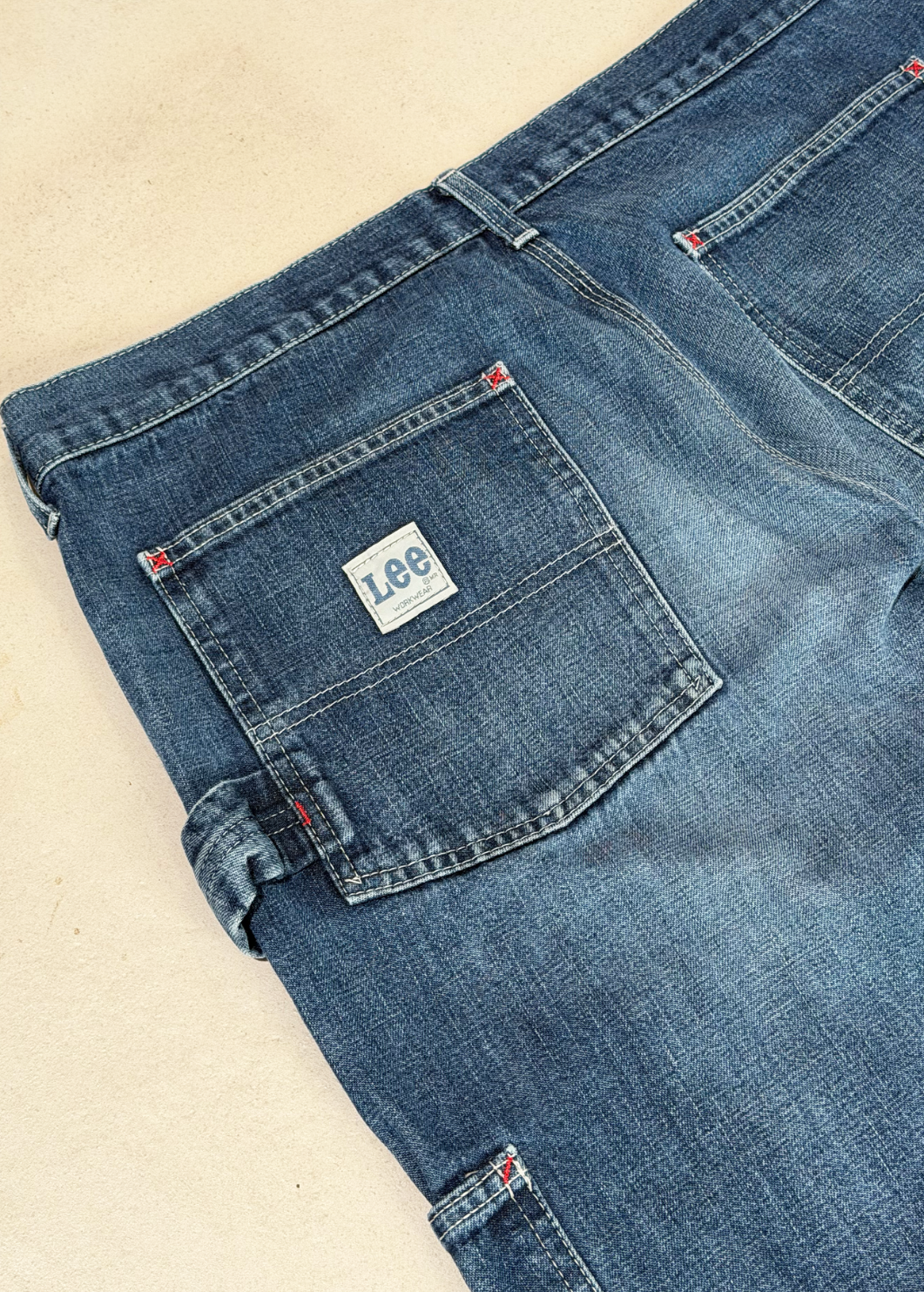 Lee Workwear jeans carpenter baggy blu con tasche utility IT 52 | W42